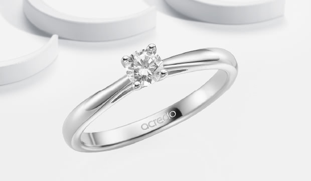 Kwart karaat verlovingsringen 0.25 ct | acredo