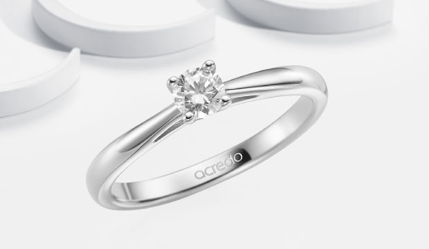 Kwart karaat verlovingsringen 0.25 ct | acredo