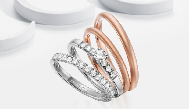 Triset Trouwring met Verlovingsring | acredo