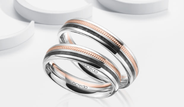 Carbon wedding rings | acredo