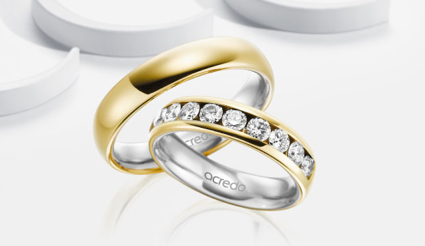 Trouwringen met diamanten | acredo
