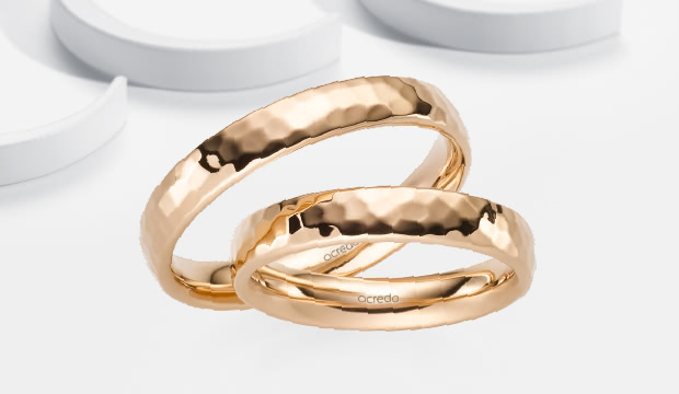 Hammered trouwringen | acredo
