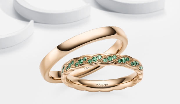 Forest Green wedding rings | acredo