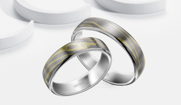 Mokume Gane Trouwringen | acredo
